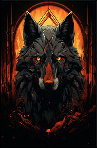 The Fiery Wolf Poster
