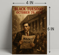 Black Tuesday Chaos Vintage Historical or Presidential Poster