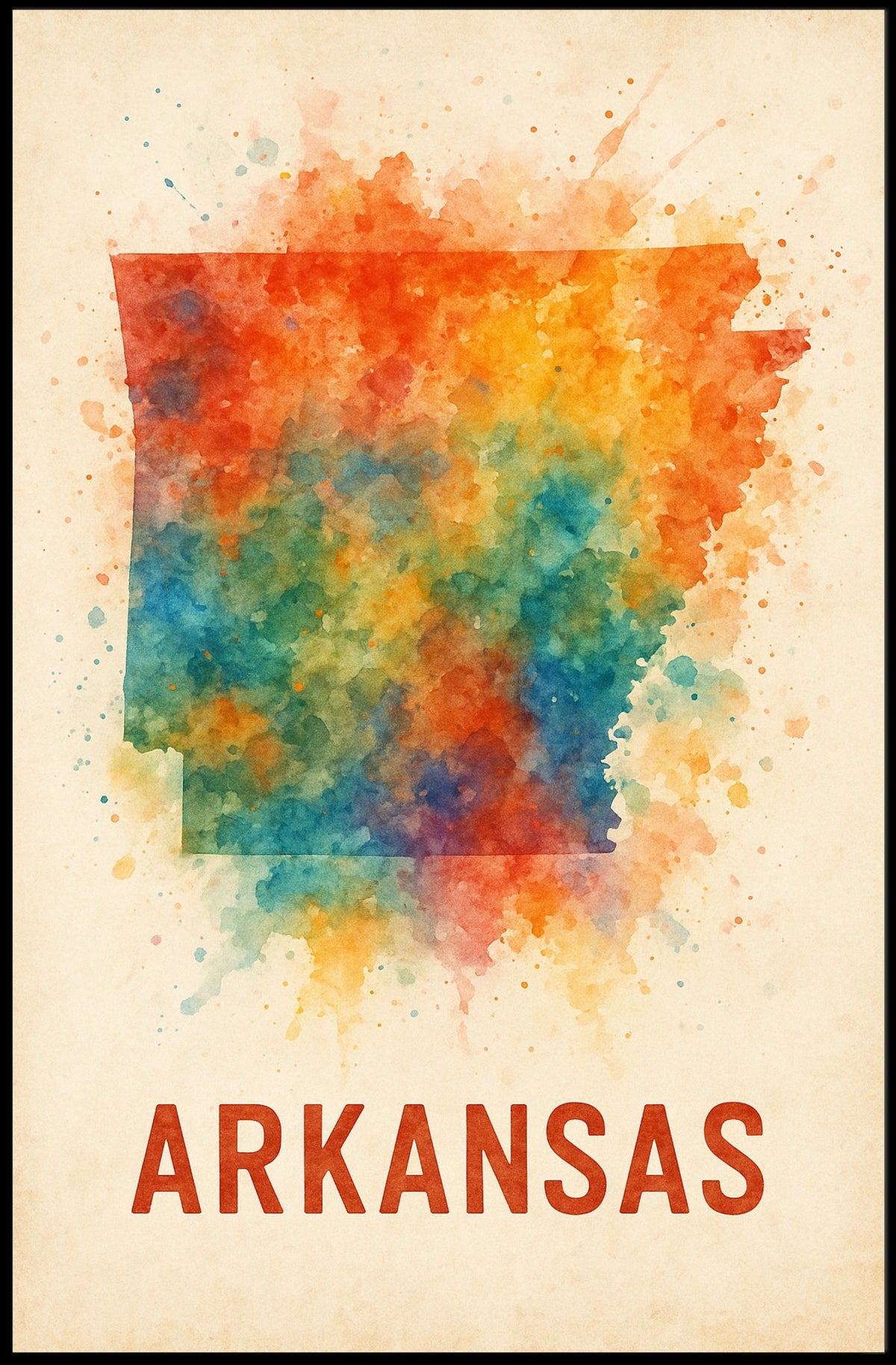 Arkansas State Art Poster