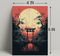 Moonlit Torii Gate Poster PosterGoat