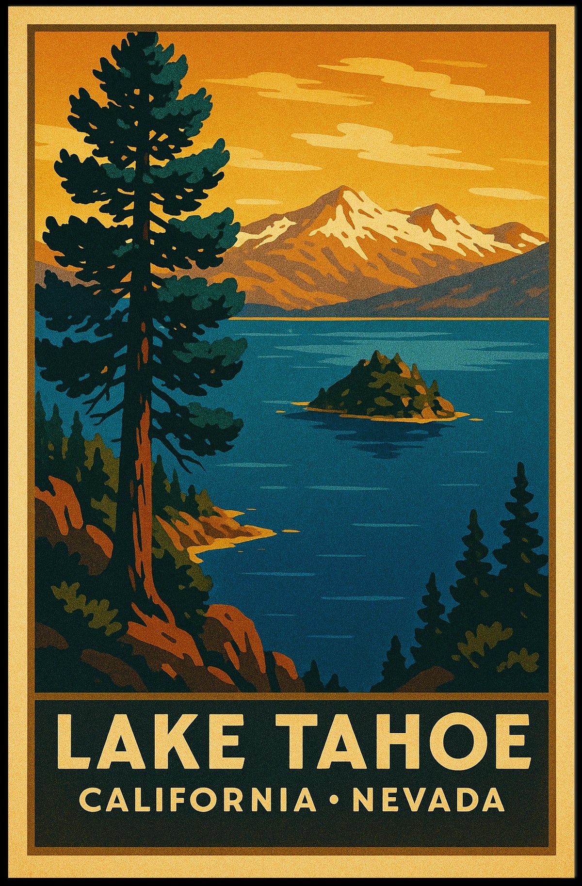 Lake Tahoe Scenic Poster