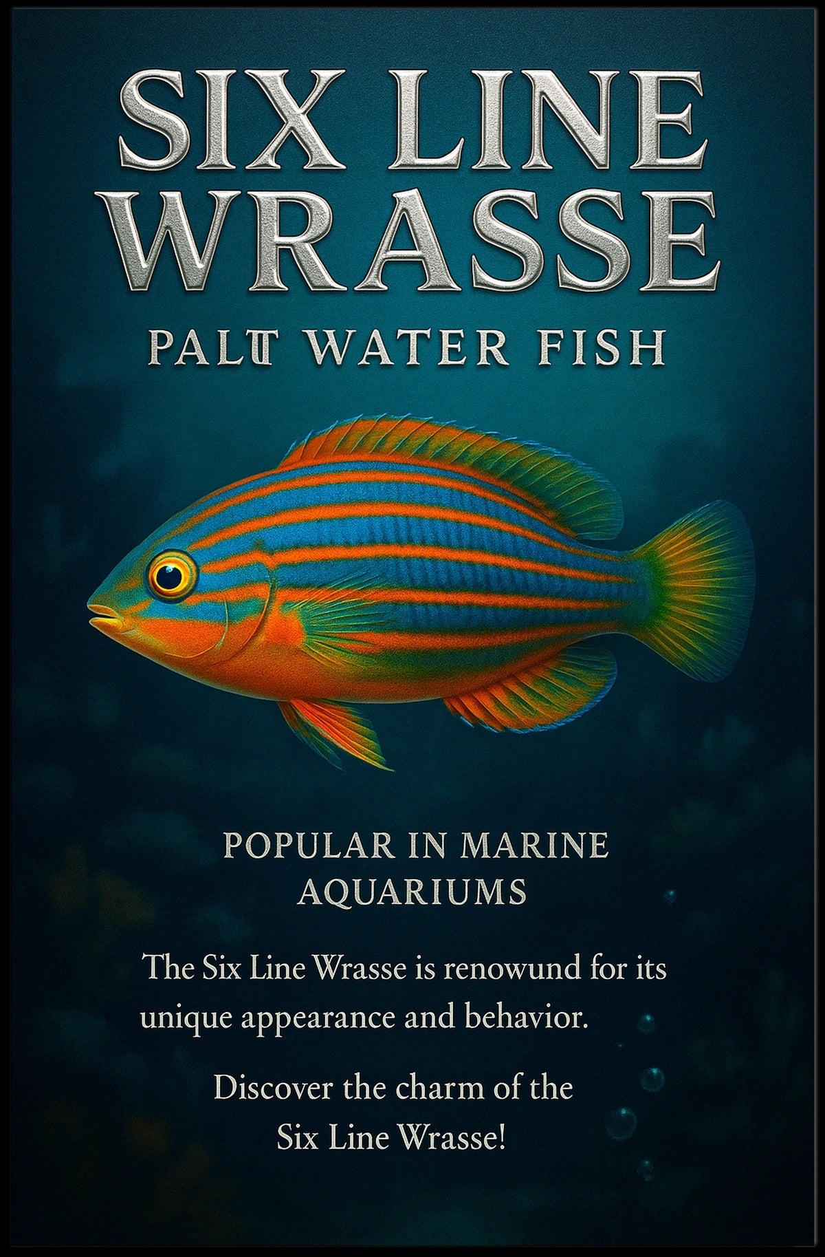 Discover the Six Line Wrasse Poster