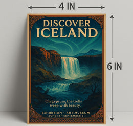 Discover Iceland Exhibition Poster Art Print PosterGoat