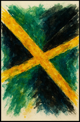 Jamaican Flag Art Poster