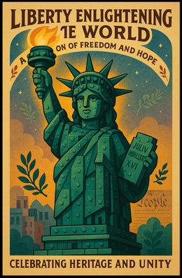 Statue of Liberty Vintage Patriotic Poster Art