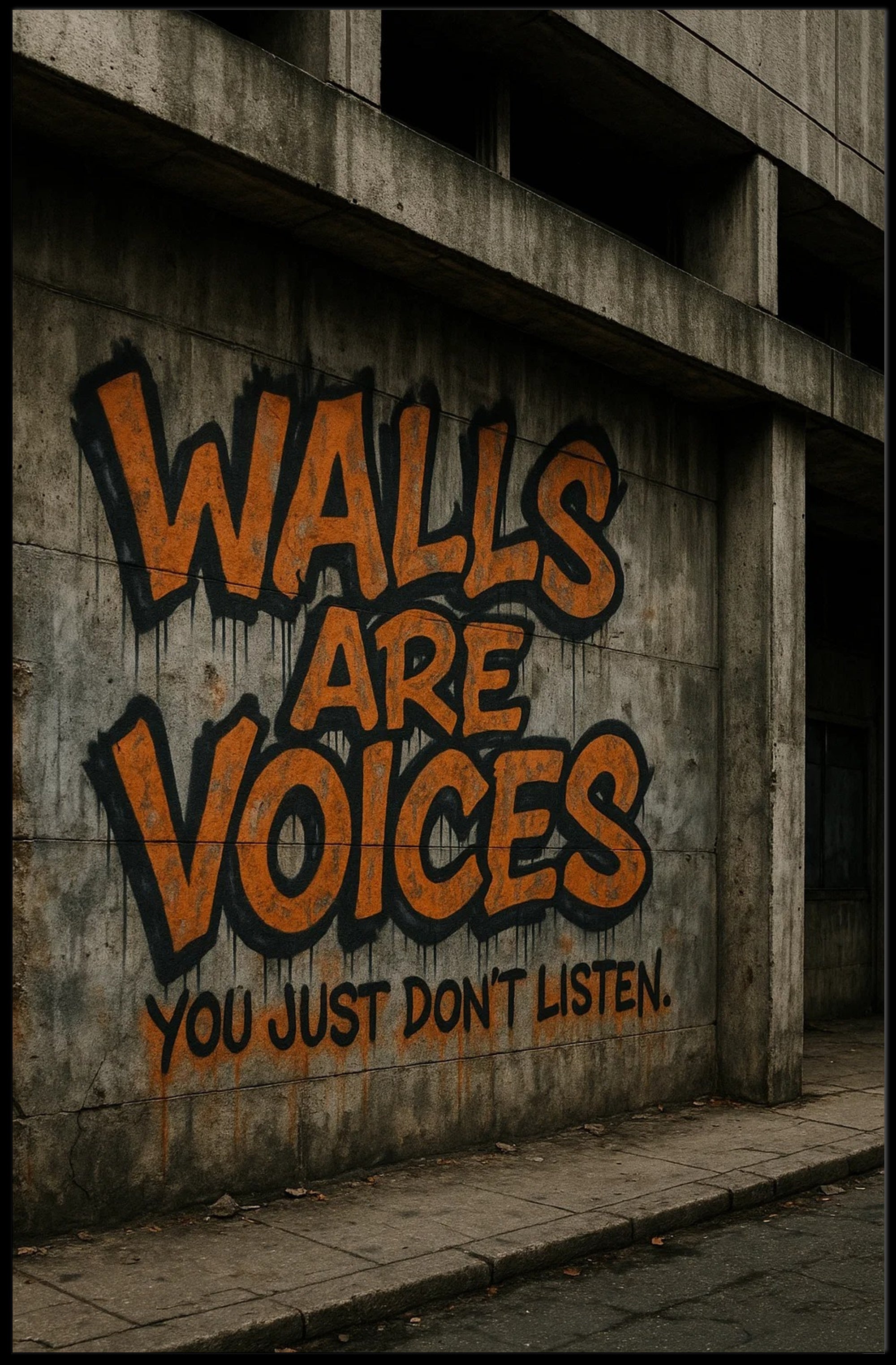 Urban Graffiti Art with Bold Message Poster