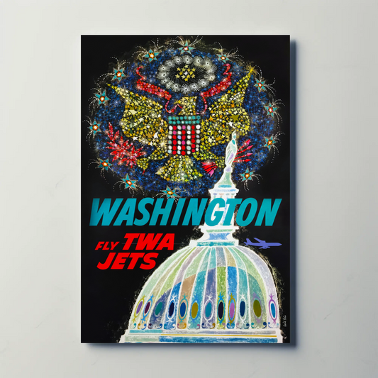 Washington TWA Travel Poster