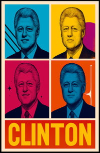 Clinton Pop Art Tribute Wall Art Print PosterGoat