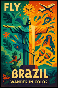 Brazil Travel Poster Vibrant Rio de Janeiro Adventure PosterGoat
