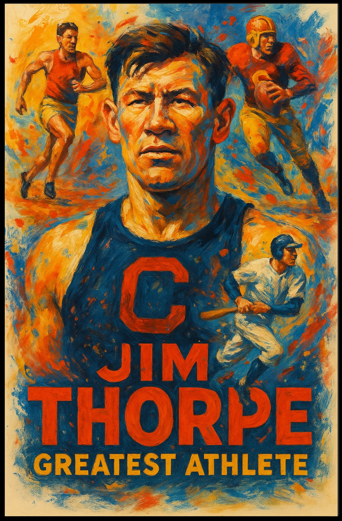 Jim Thorpe Legendary Athlete Poster