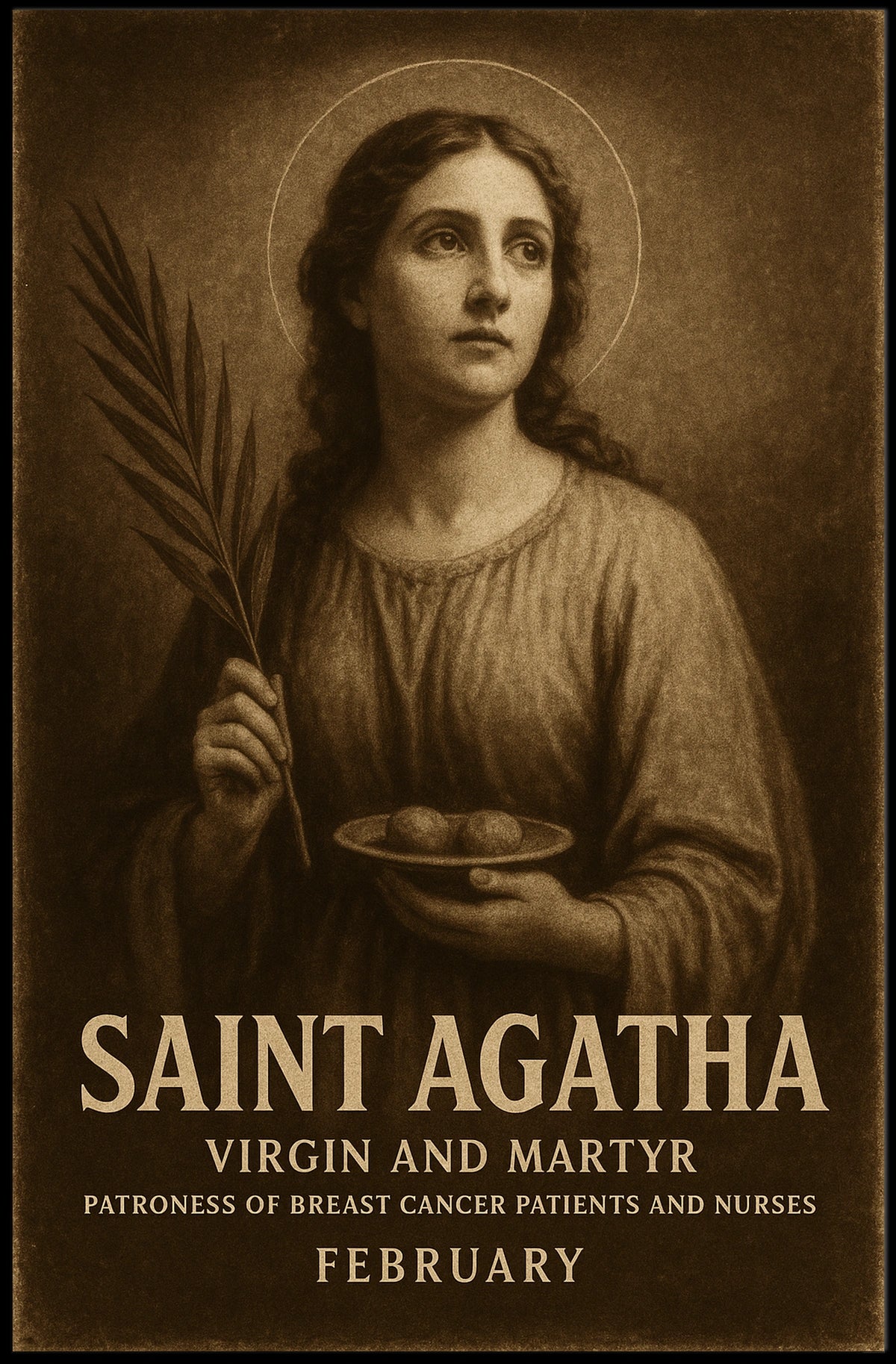 Saint Agatha Virgin And Martyr Poster