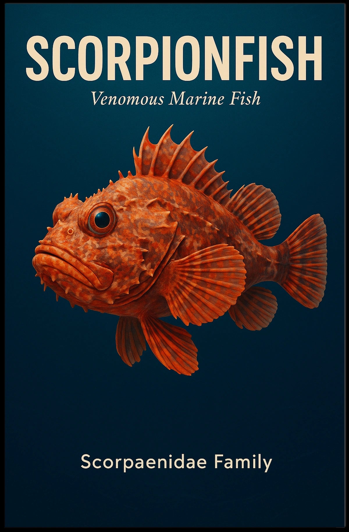 Scorpionfish Venomous Marine Fish Poster