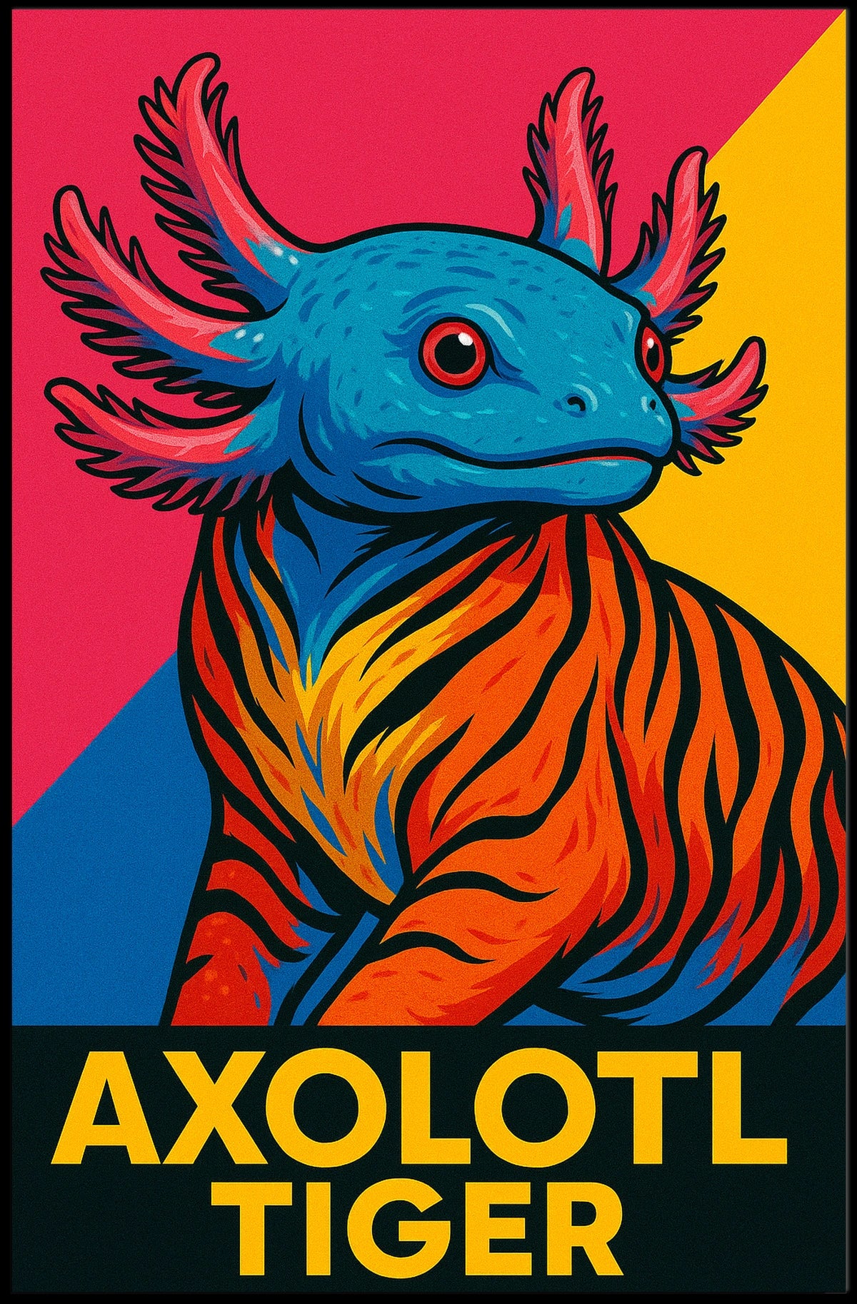 Axolotl Tiger Poster