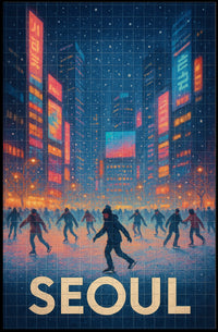 Winter Skating In Seoul Poster