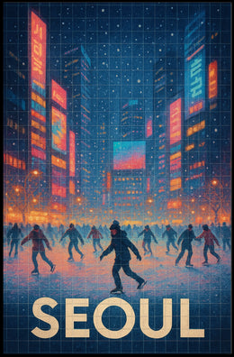 Winter Skating In Seoul Poster