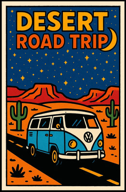Desert Road Trip Adventure Poster