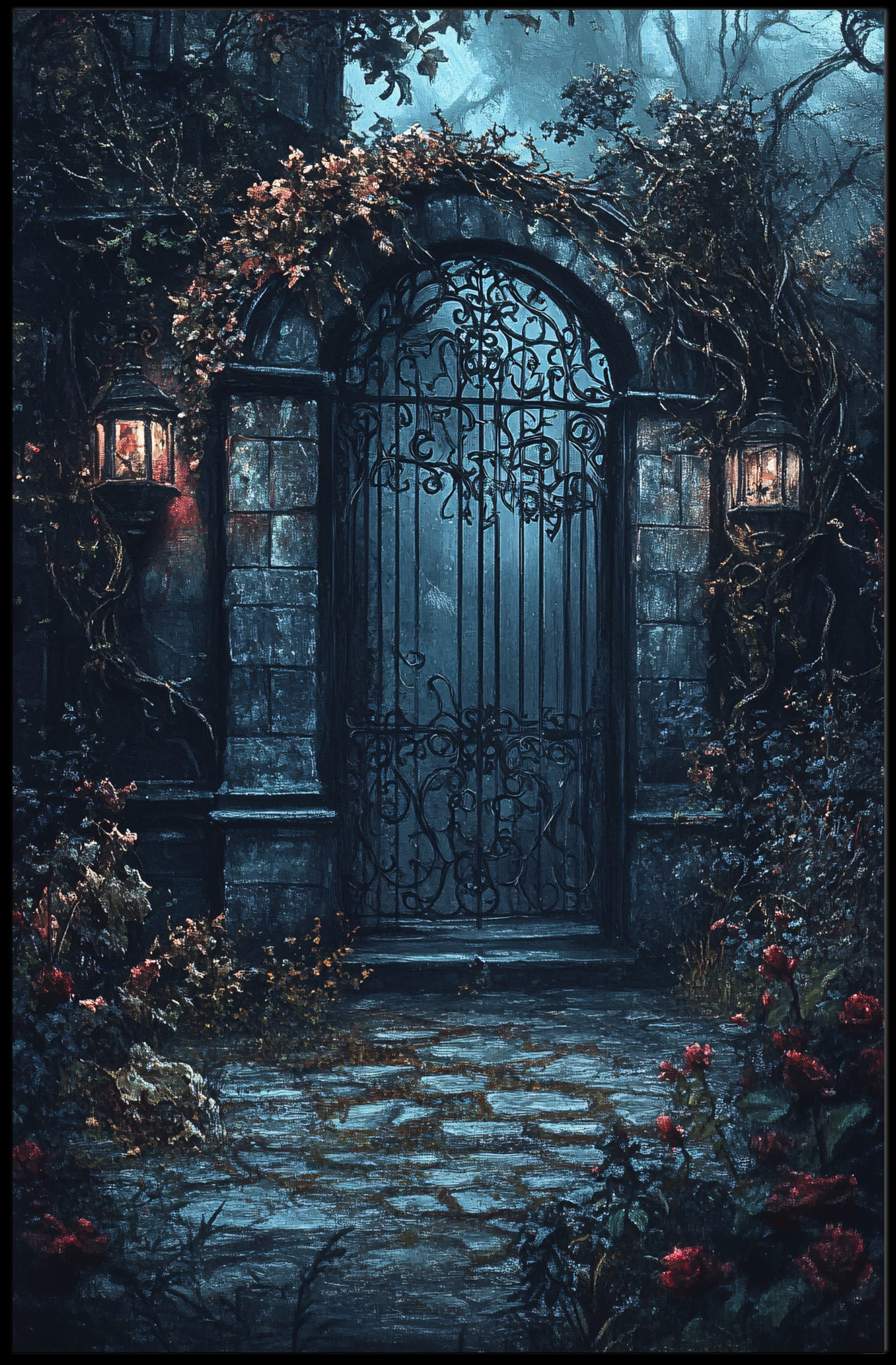 Enchanted Garden Gate Poster