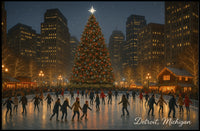 Winter Wonderland Detroit Cozy Photography Realism Poster