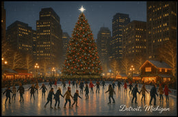Winter Wonderland Detroit Cozy Photography Realism Poster
