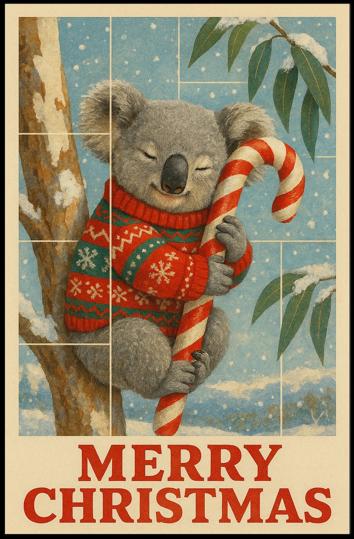Merry Christmas Koala Poster