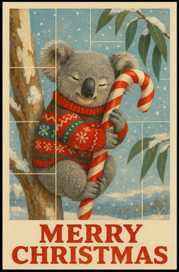 Merry Christmas Koala Poster