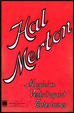 Hal Merton Vintage Magician & Ventriloquist Cultural Poster