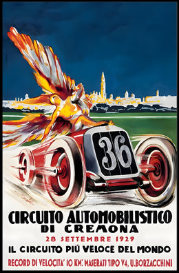 Circuito Automobilistico di Cremona 1929 Poster