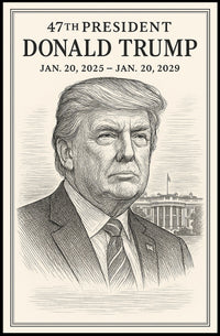 Trump Statesman Command Portrait Classic Leadership Style Patriotic Timeless Collector Poster