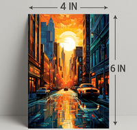 Urban Sunset Symphony Poster PosterGoat