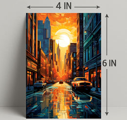 Urban Sunset Symphony Poster PosterGoat