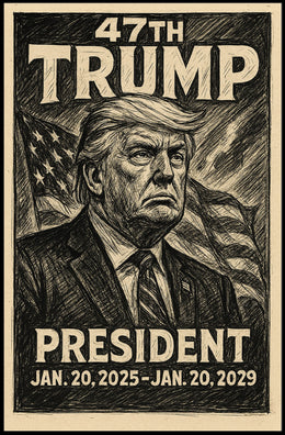 Visionary Trump Surrealism Bold Leadership Poster