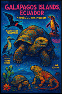 Galápagos Islands Natures Living Museum Poster