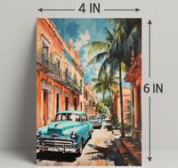 Vintage Havana Streets Vintage Poster