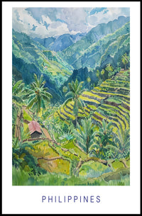 Scenic Terraces of the Philippines Poster PosterGoat