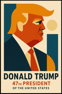 Donald Trump Visionary in Abstract Poster