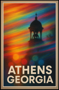 Athens Georgia Wanderlust Decor Scenic Typography Poster