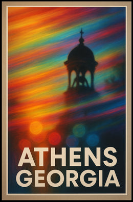Athens Georgia Wanderlust Decor Scenic Typography Poster