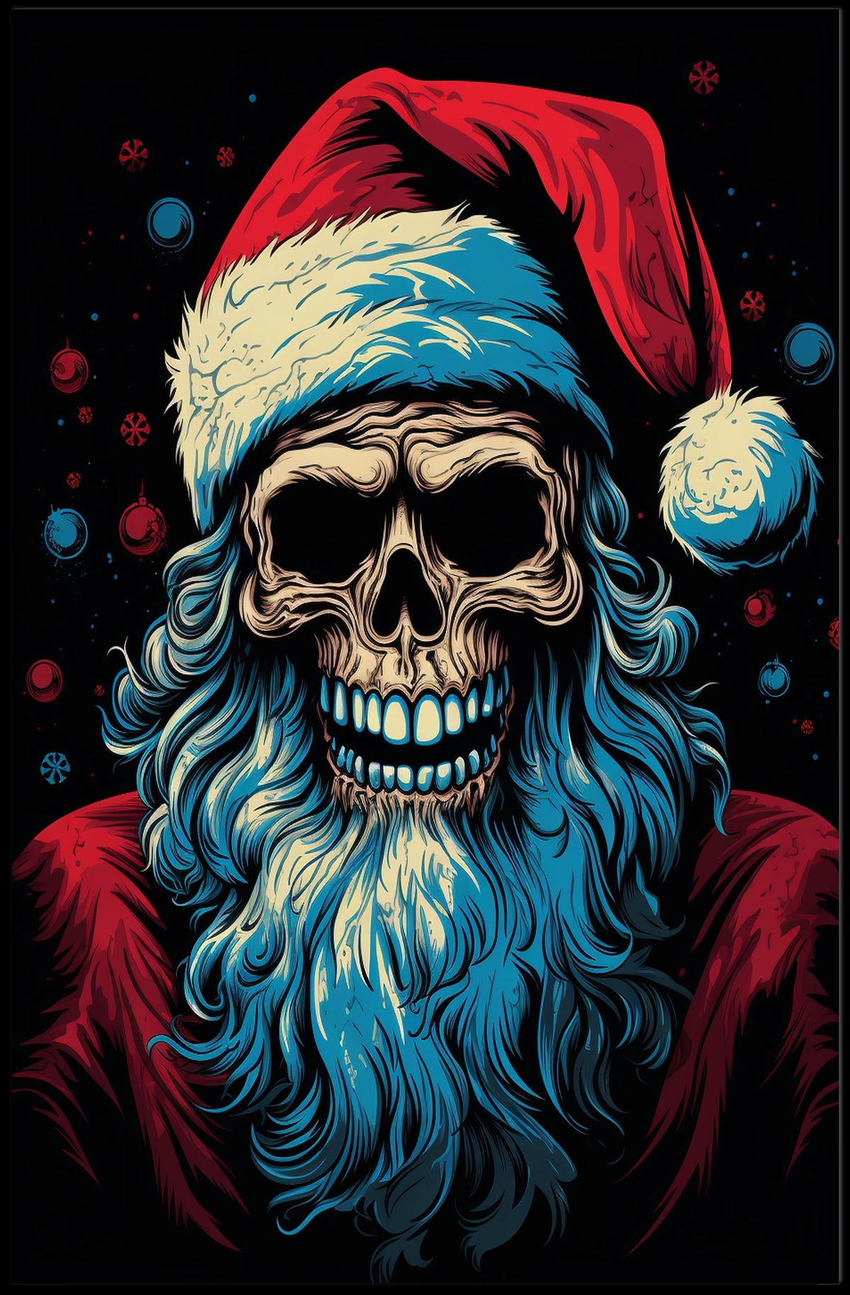 Santa Skull A Twisted Holiday Poster