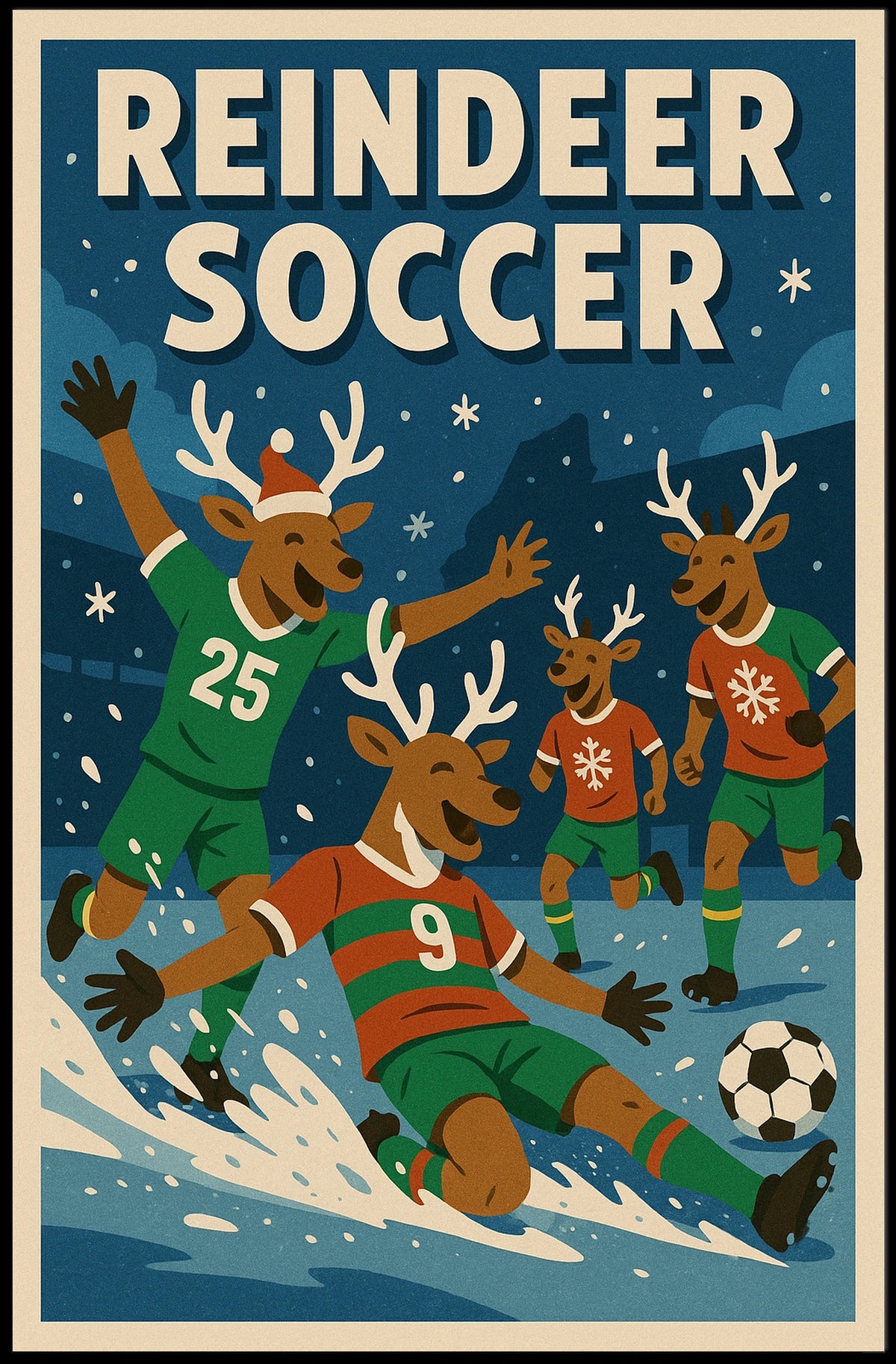 Reindeer Soccer Extravaganza Poster