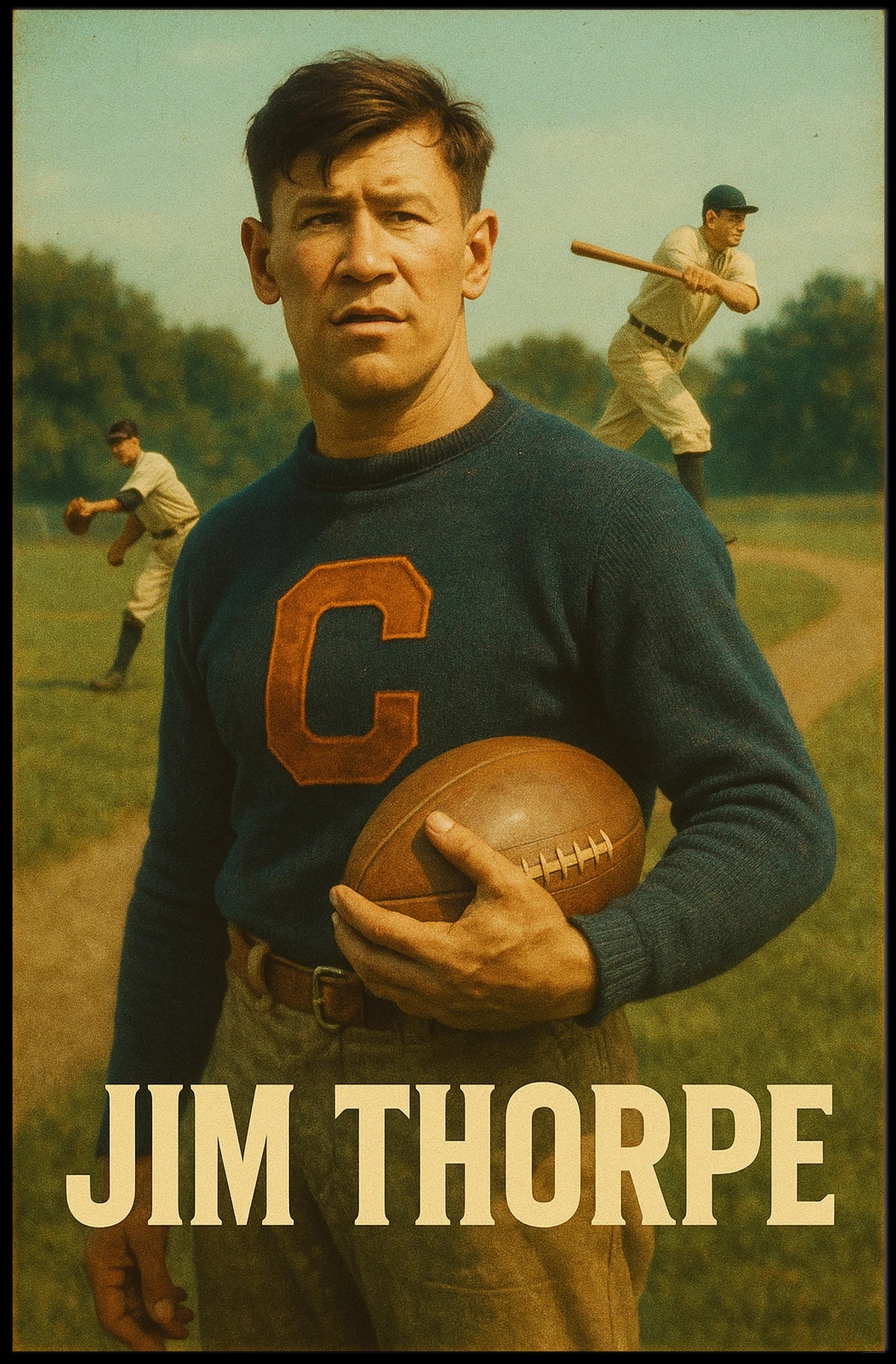Jim Thorpe Legendary Athlete Poster