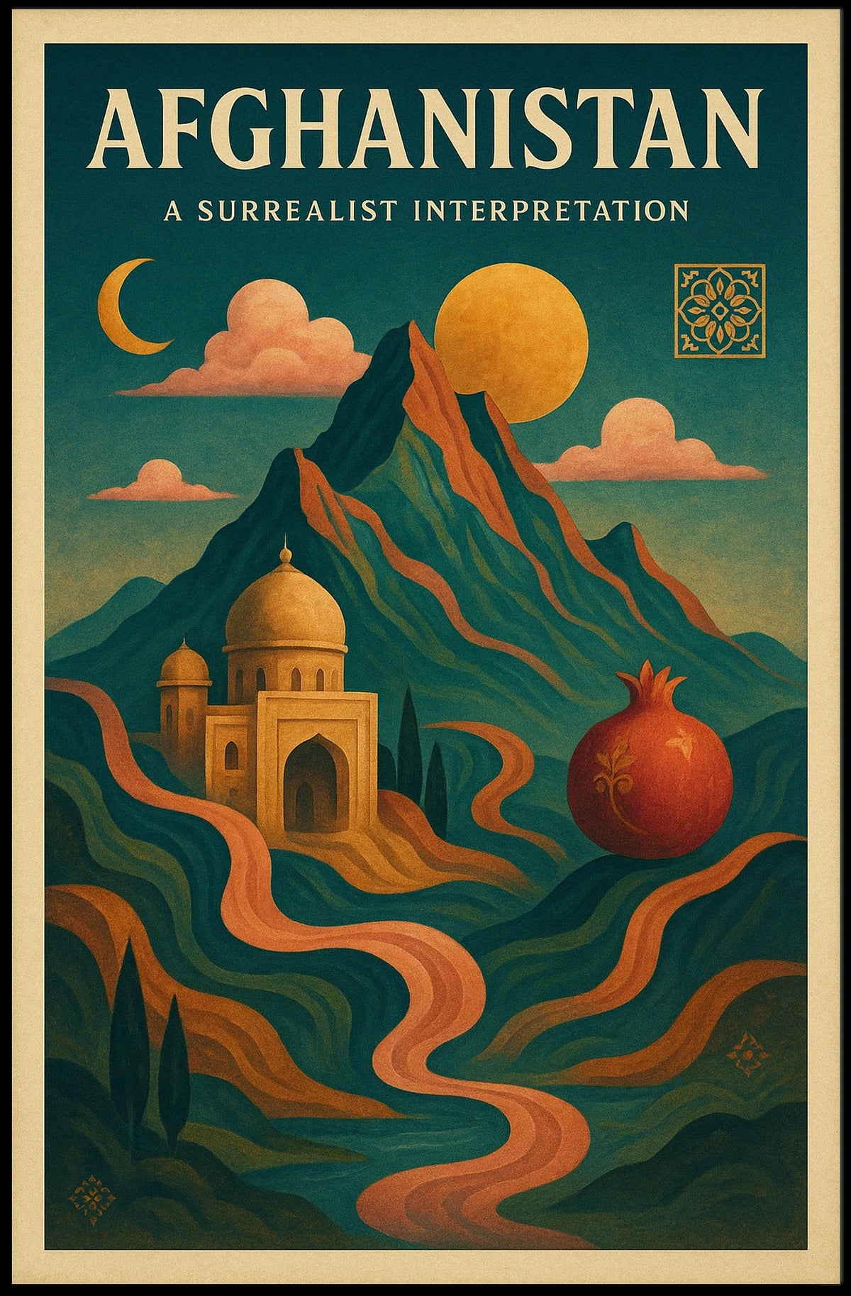 Afghanistan A Surrealist Interpretation Poster
