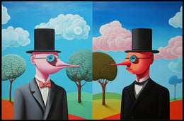 Surrealistic Duo in Dreamscape Abstract or Artistic Poster