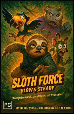 Sloth Force Slow Steady Poster