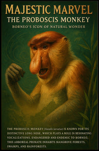 Majestic Marvel The Proboscis Monkey Poster