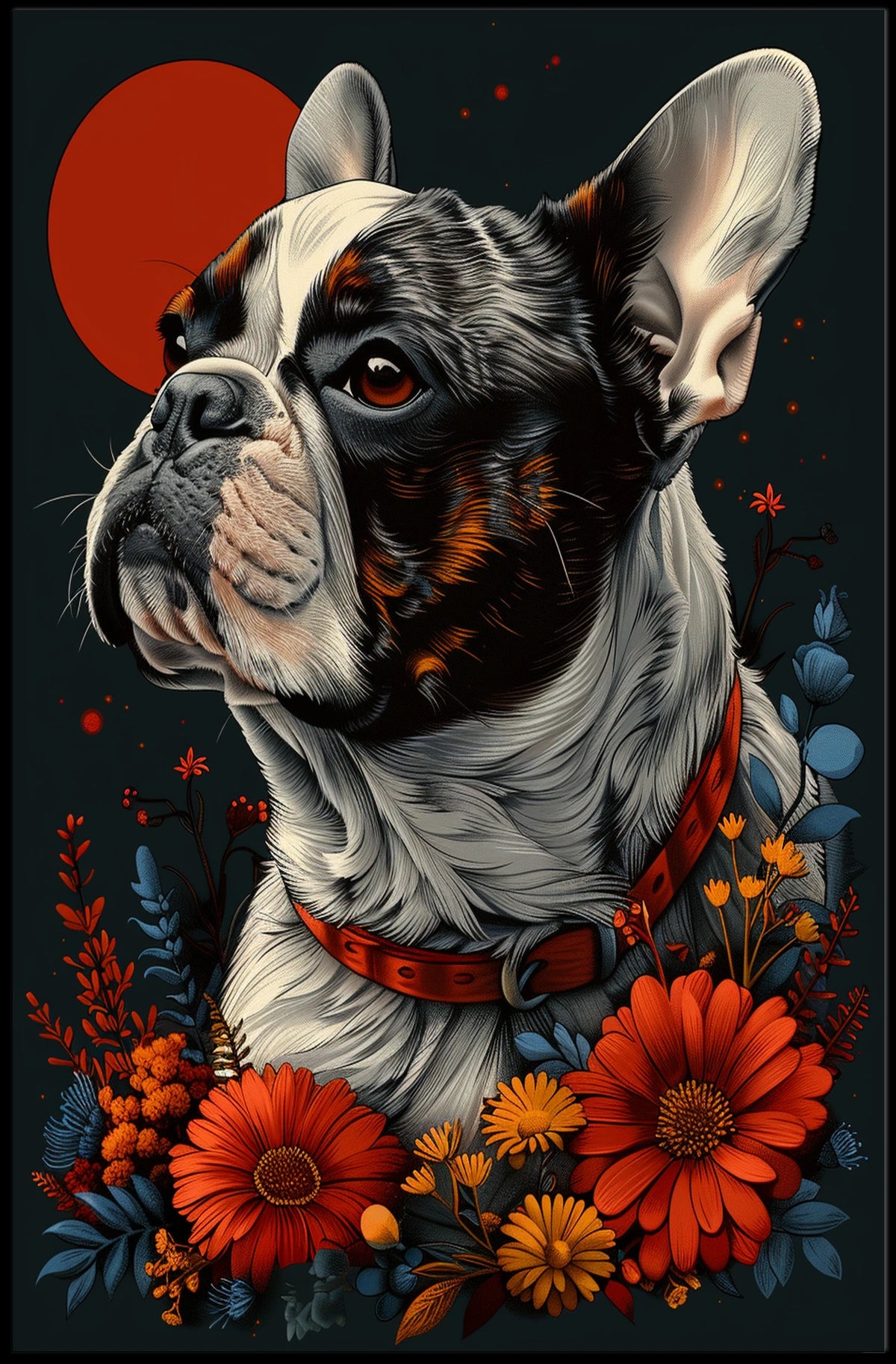 Regal Bulldog Portrait Poster