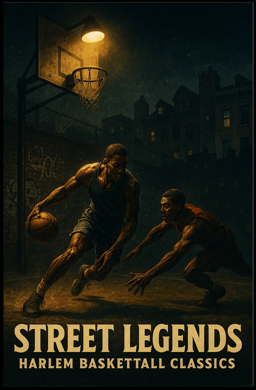 Harlem Basketball Classics Vintage Sports Poster PosterGoat