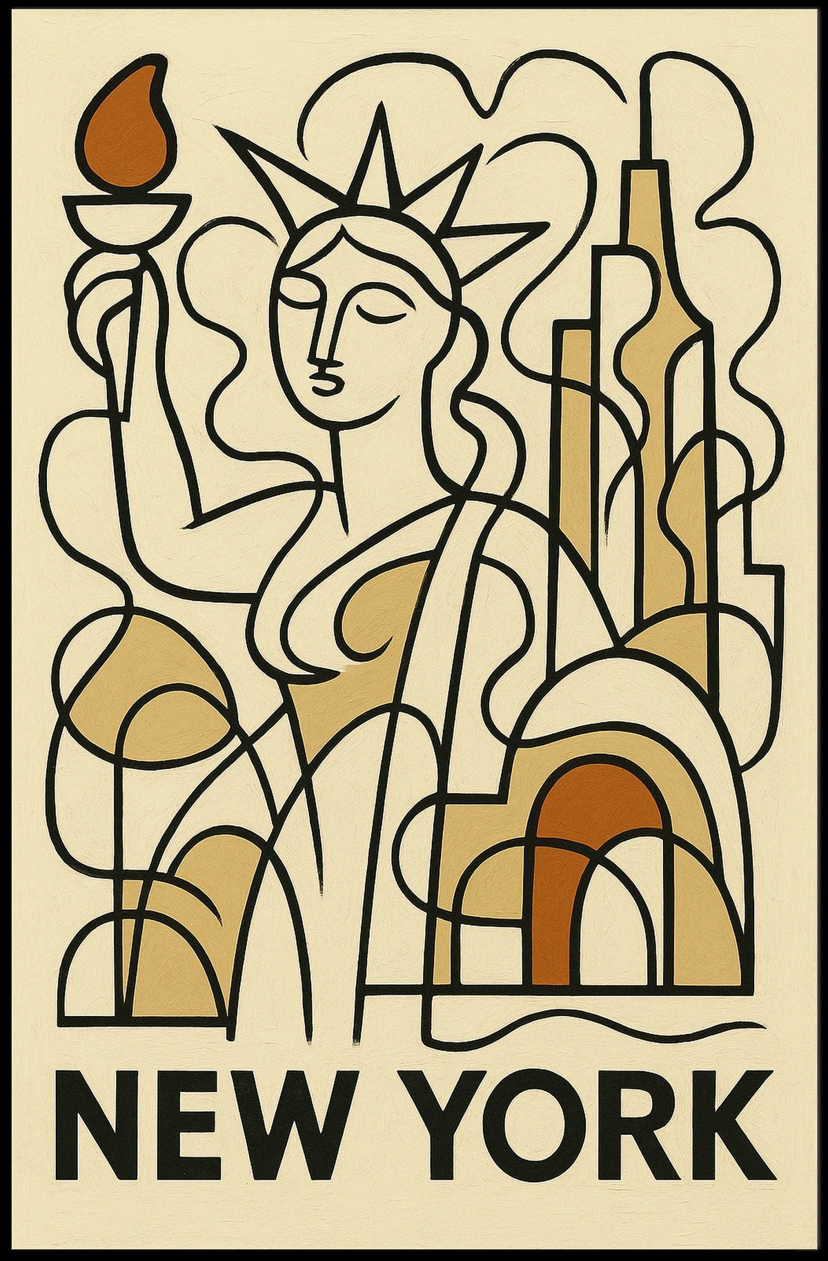 New York Art Deco Poster
