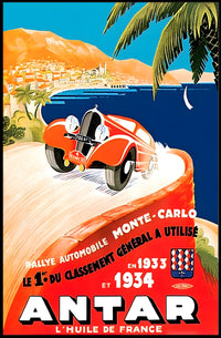 Monte Carlo Rally Advertisement Poster