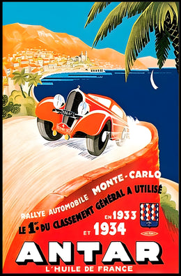 Monte Carlo Rally Advertisement Poster