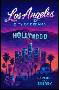 Los Angeles Dreamscape Poster: Neon City Vibes